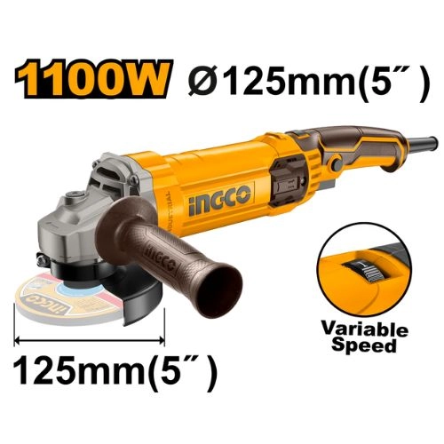 Ingco Angle Grinder 5inch  1100W Speeds AG1100385 